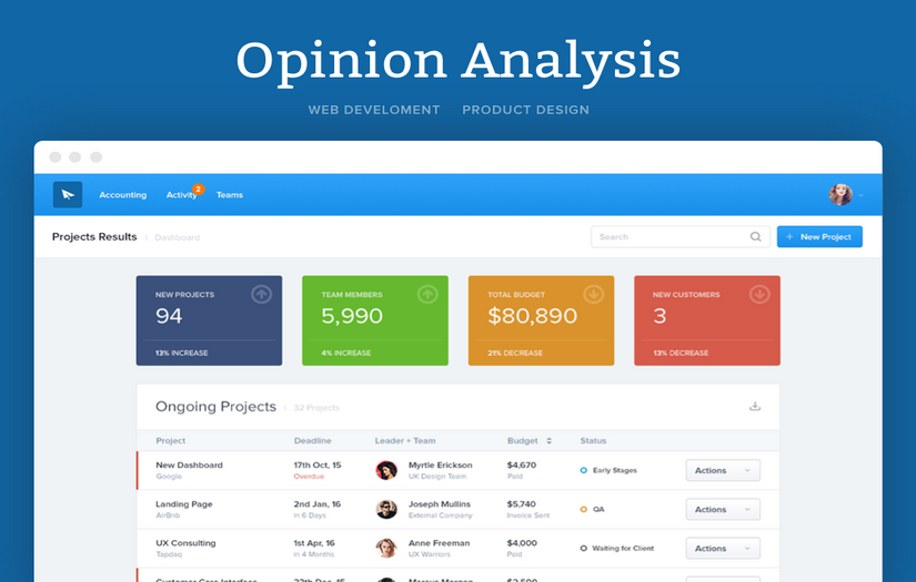 'Opinion Analysis' Web Development & Product Design screenshot 1
